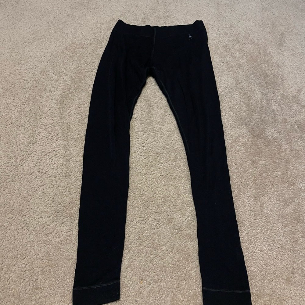black wool leggings